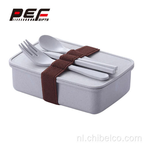Milieuvriendelijke lunchbox met meslepelvorken